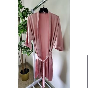 Pink Silk Robe